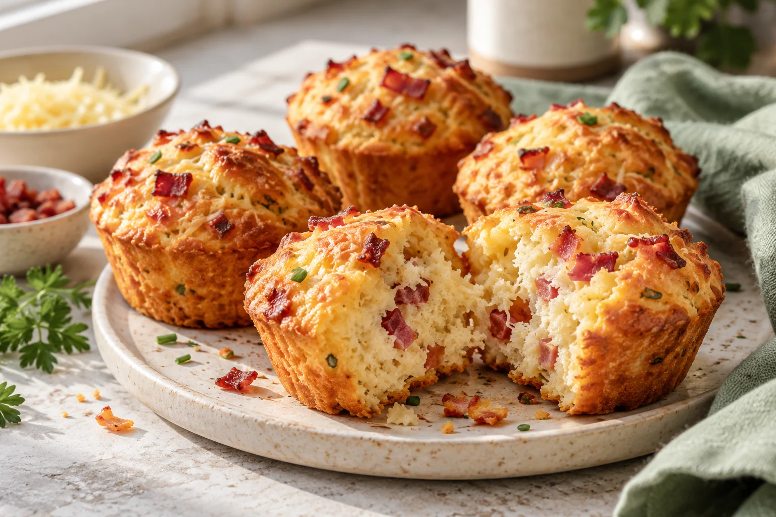 Muffins lardons fromage — illustration du sujet de l’article