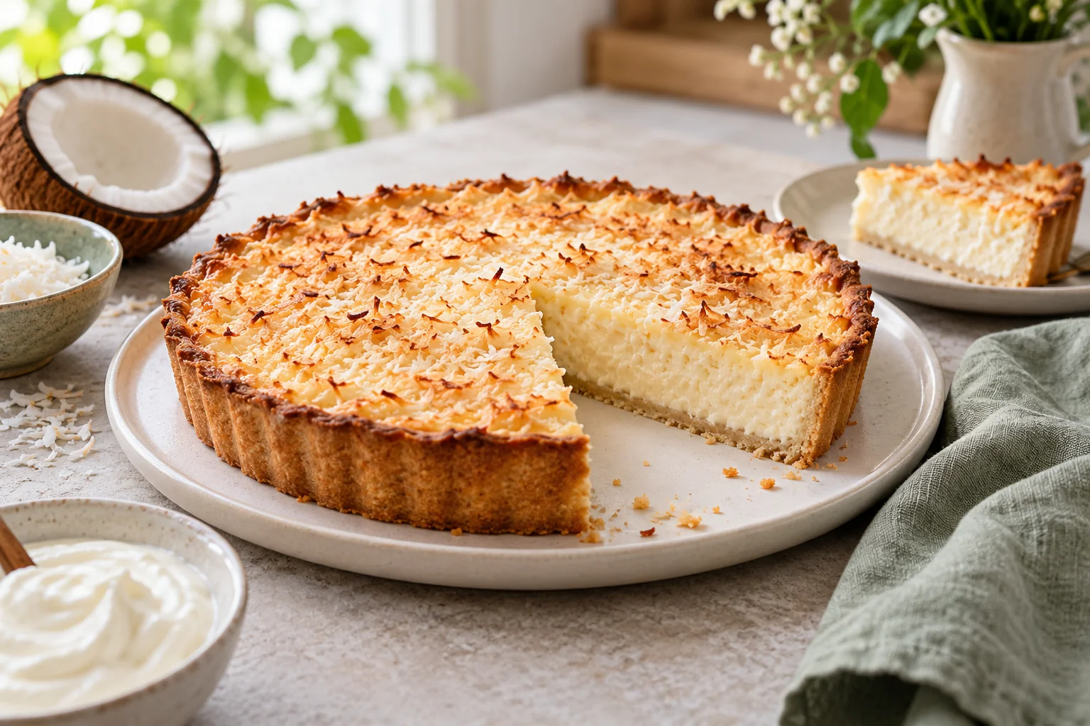 Tarte coco fromage blanc — illustration du sujet de l’article