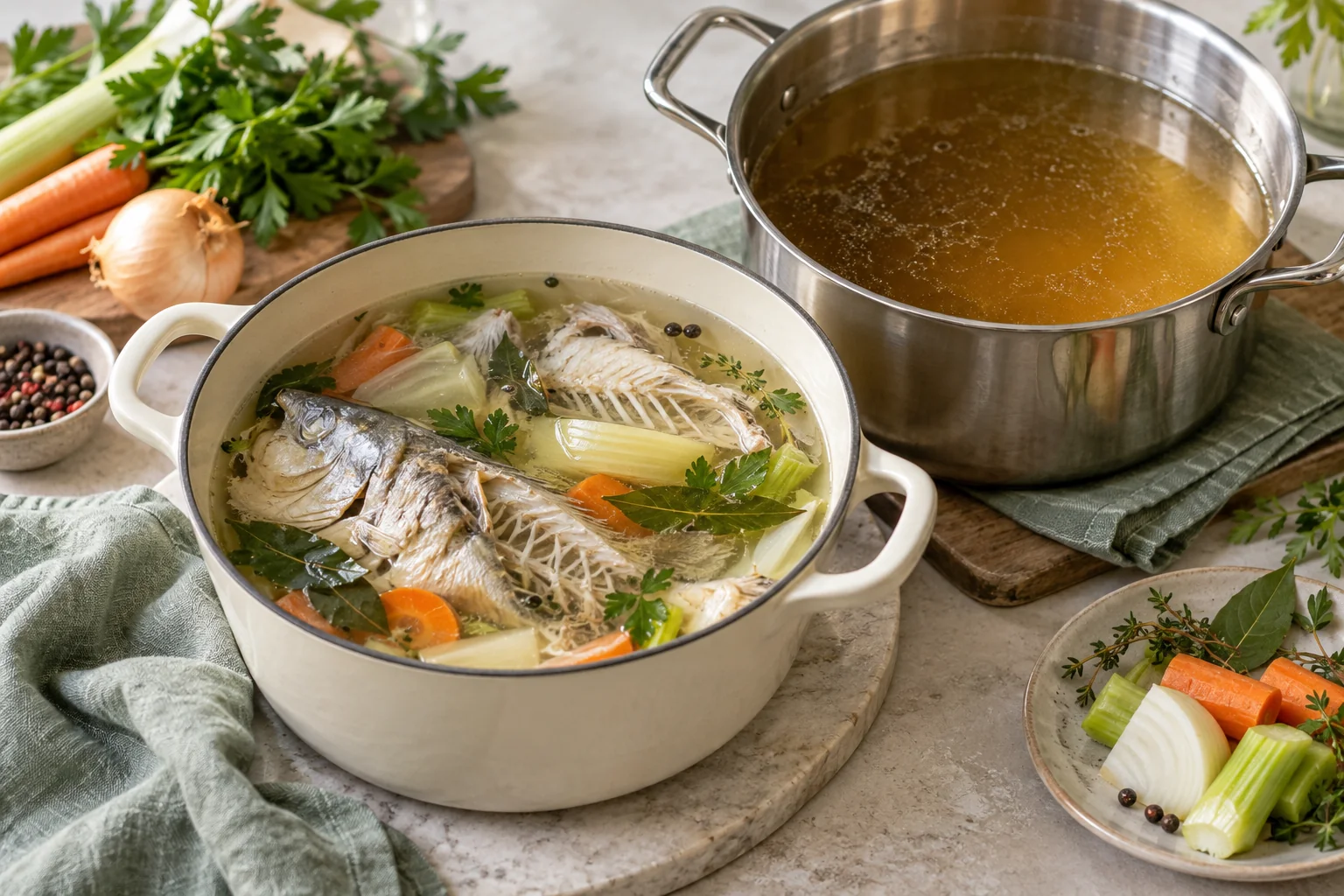 Fumet et bouillon — illustration du sujet de l’article