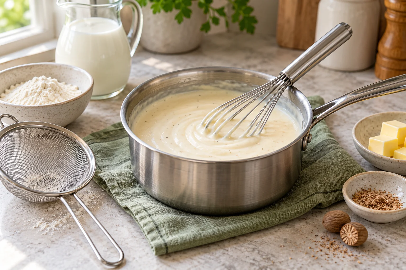 Béchamel grumeleuse — illustration du sujet de l’article