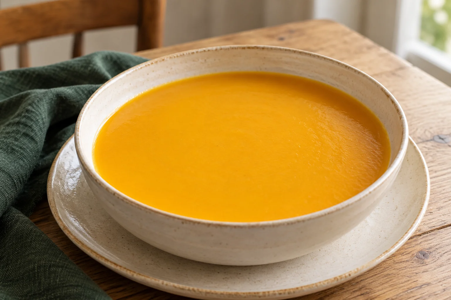 Soupe de courge à quatre ingrédients : plat terminé