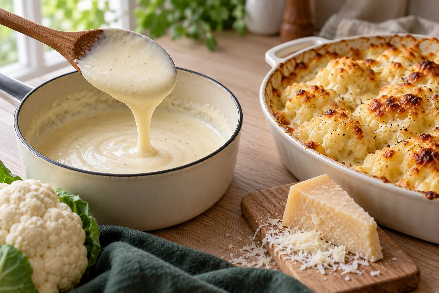 Béchamel au parmesan : plat terminé