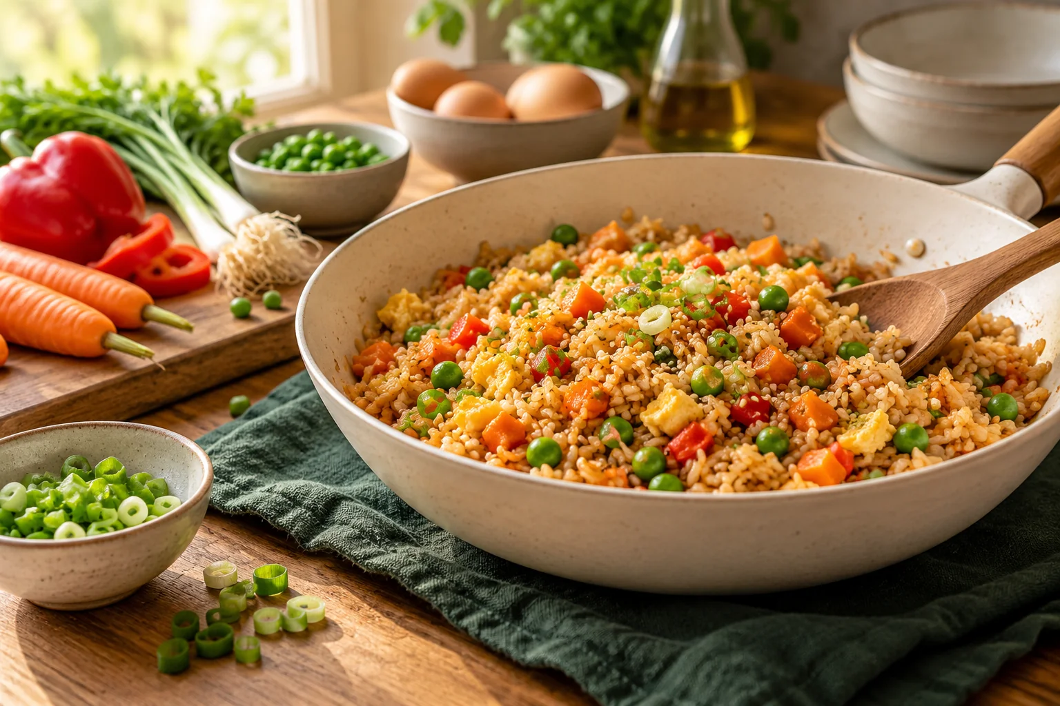 Riz frit aux légumes : présentation du plat