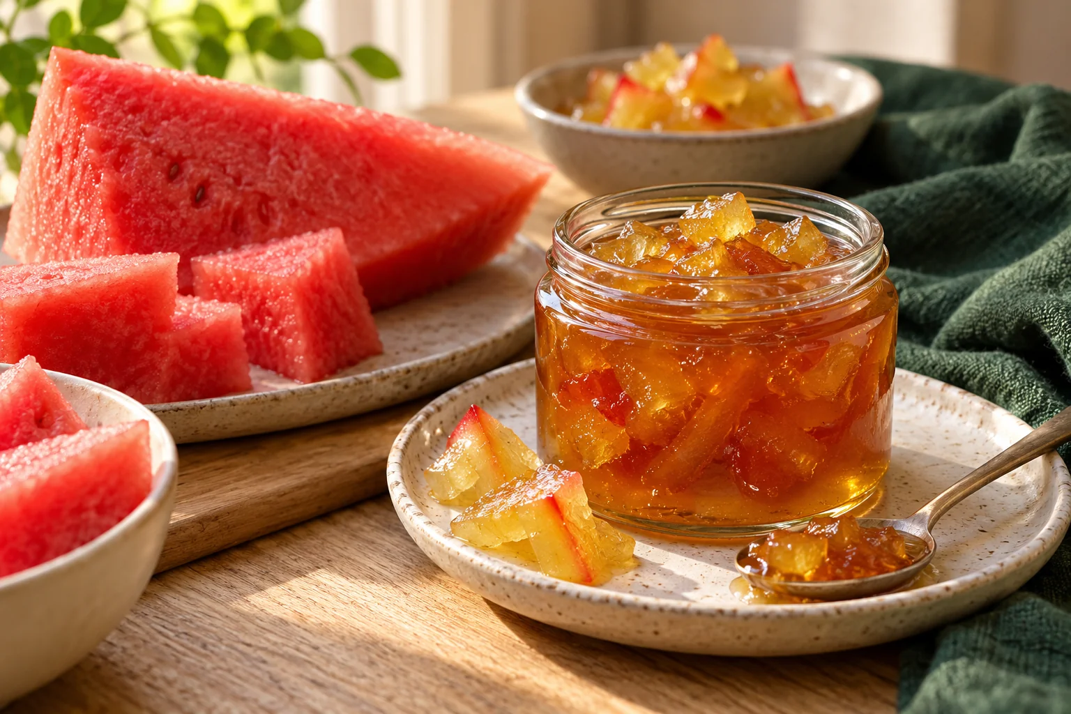 Confiture d’écorces de pastèque : présentation du plat