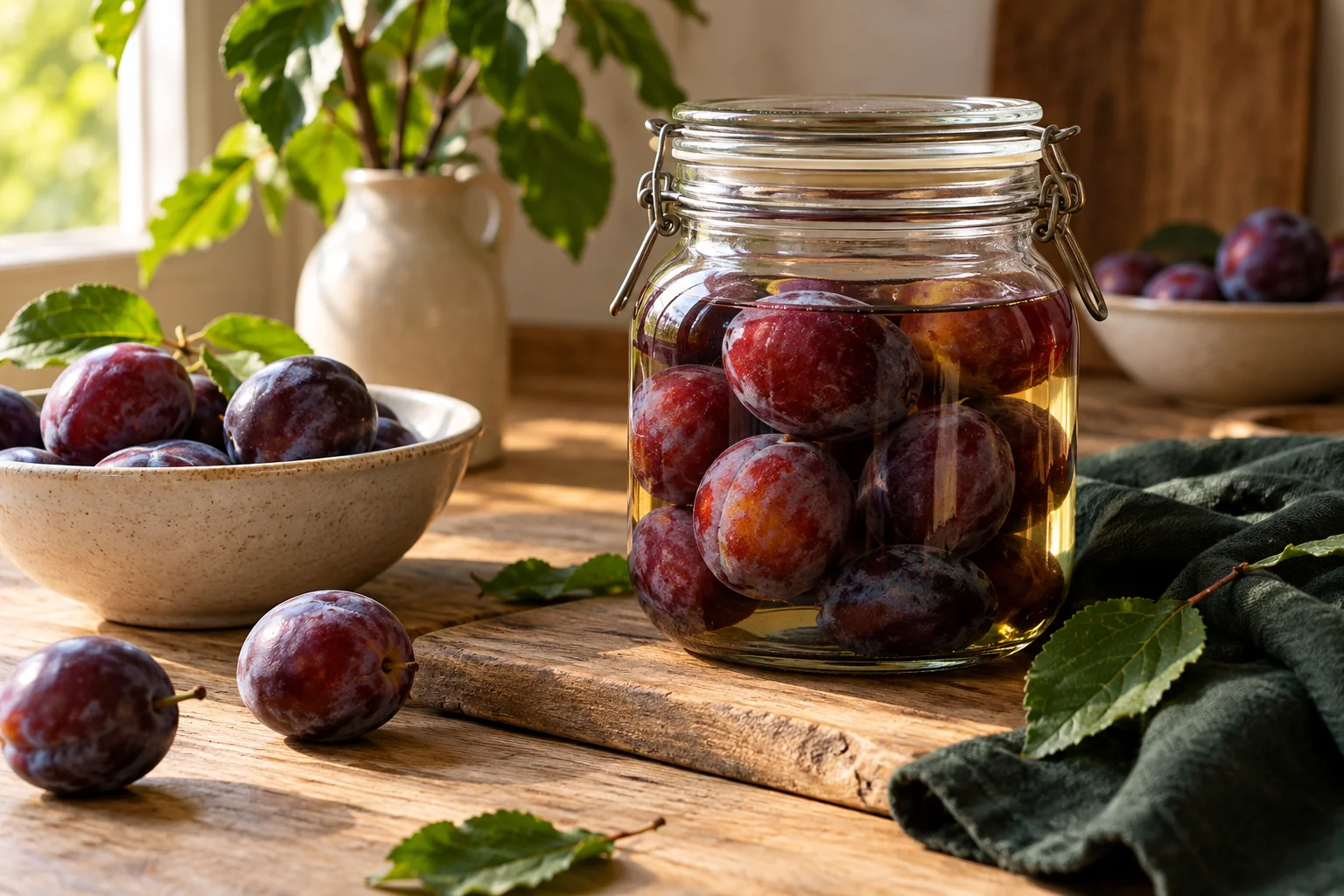 Prunes à l’eau-de-vie : présentation du plat