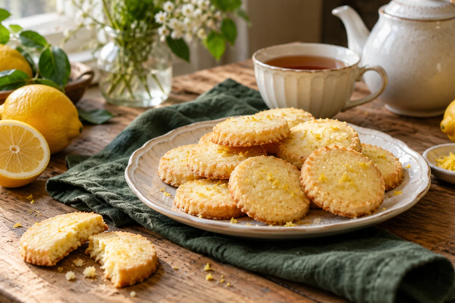 Sablés au citron : présentation du plat