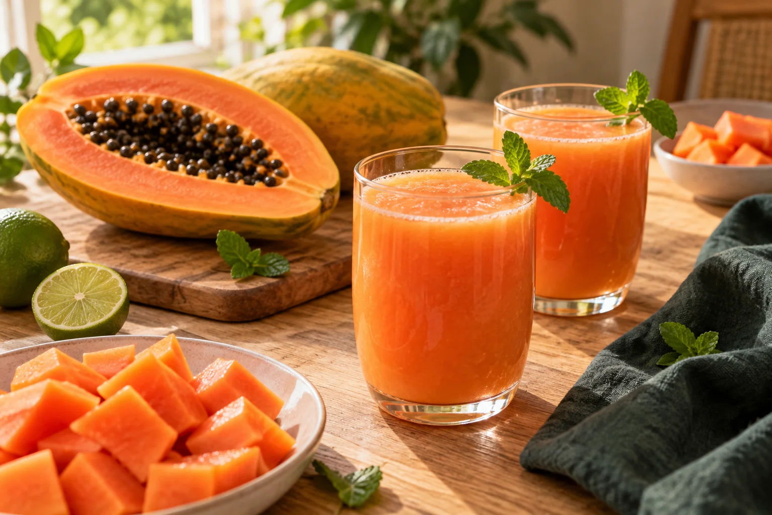 Jus de papaye : présentation du plat