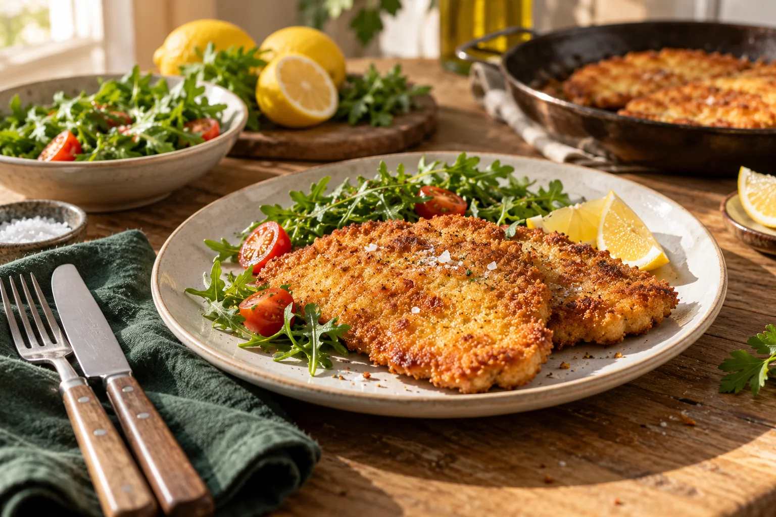 Escalopes milanaises : présentation du plat