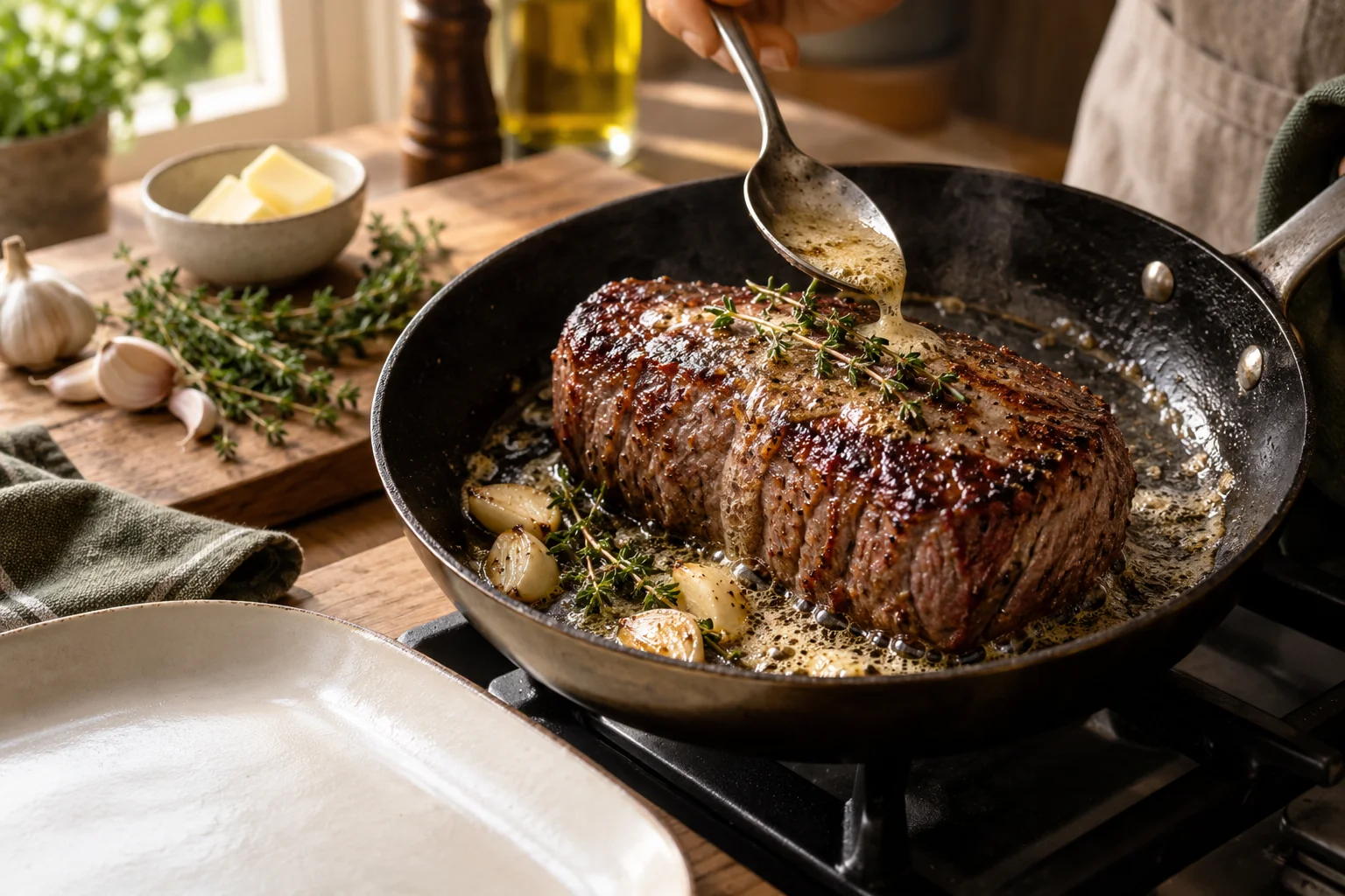 Filet de bœuf en cuisson douce : saisir