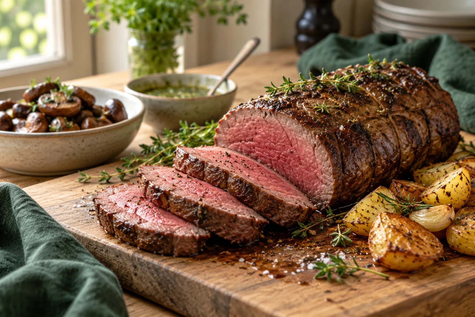Filet de bœuf en cuisson douce : présentation du plat