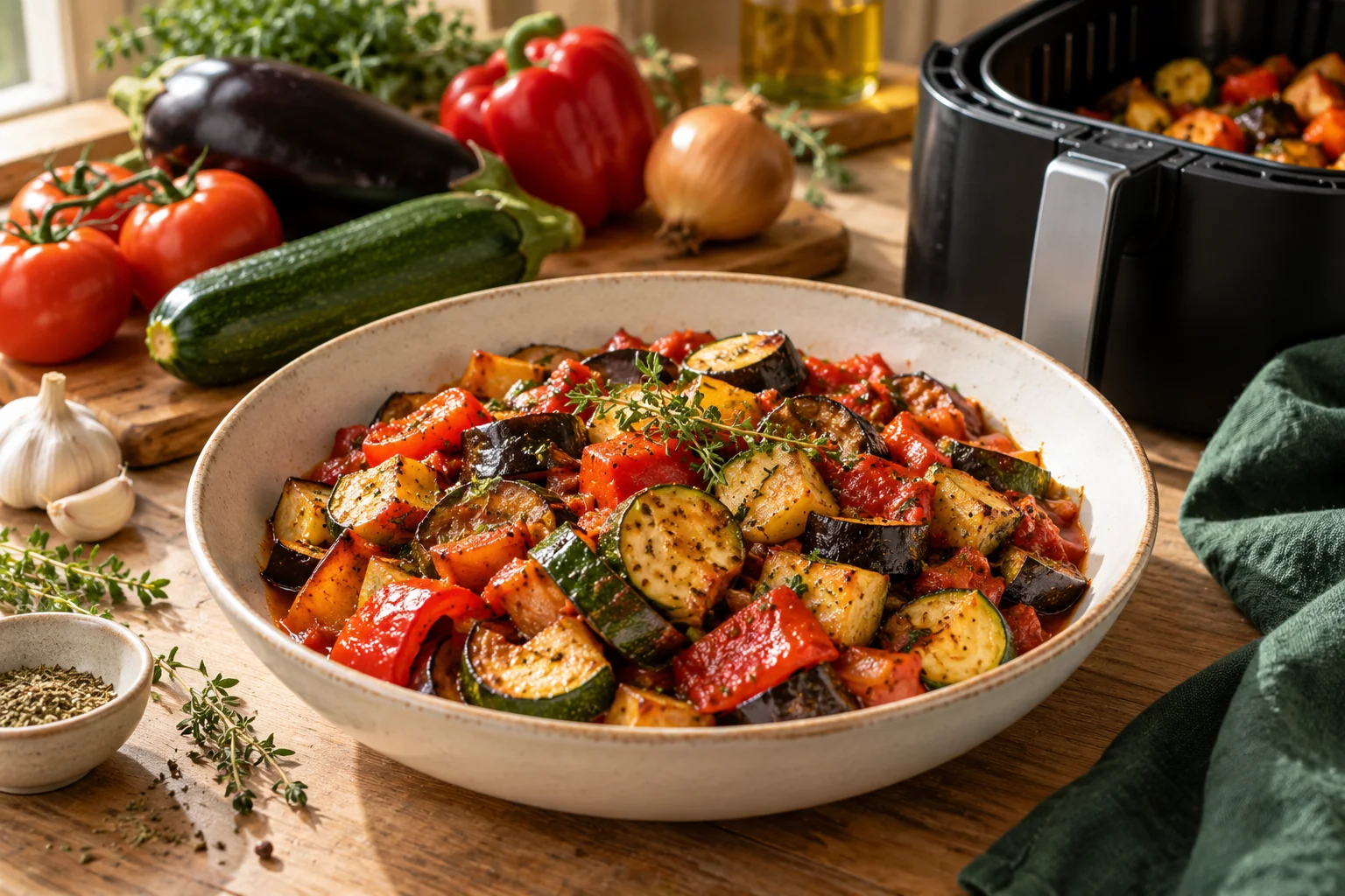 Ratatouille à l’Airfryer : présentation du plat