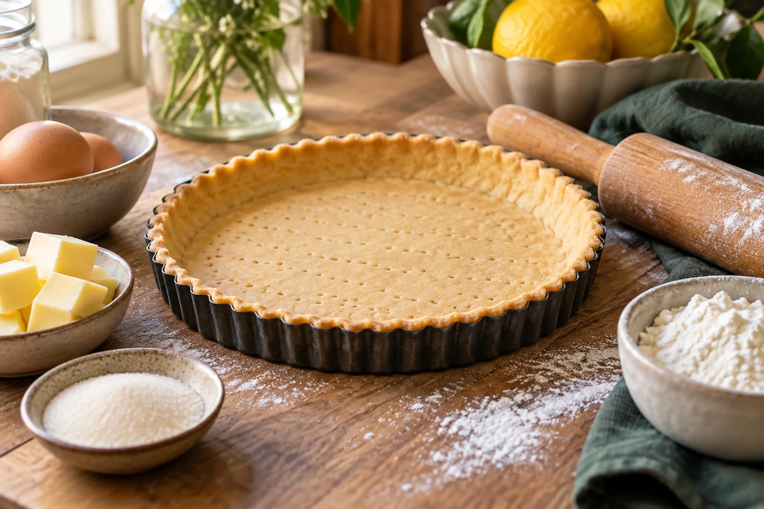 Pâte sucrée : présentation du plat