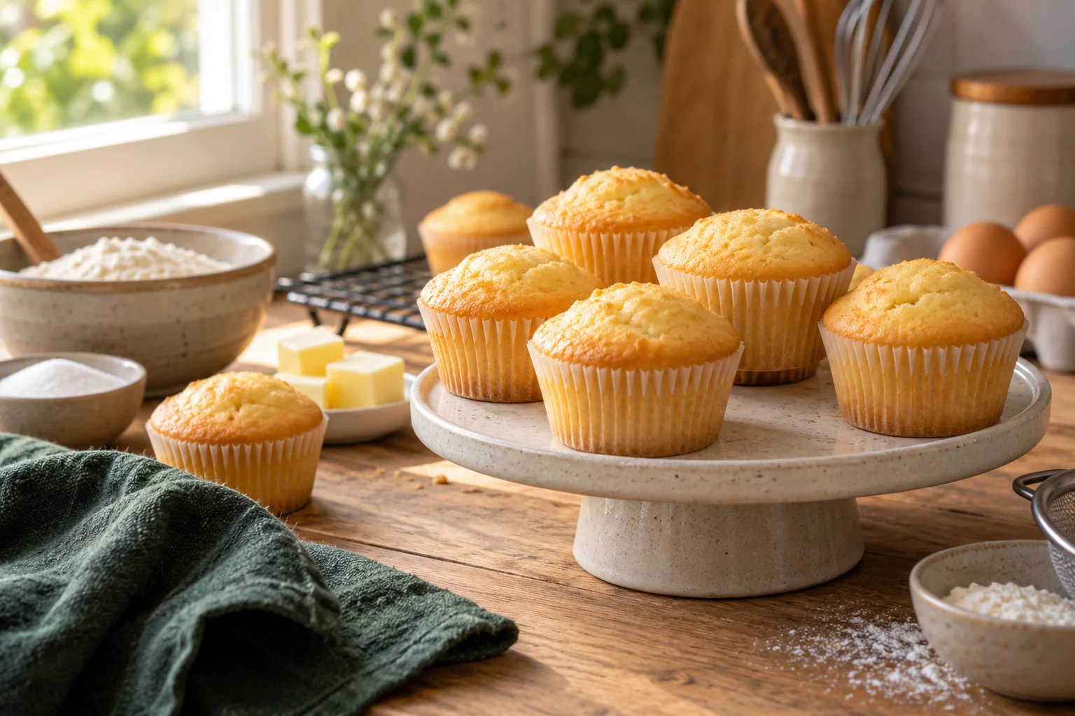 Cupcakes nature : présentation du plat