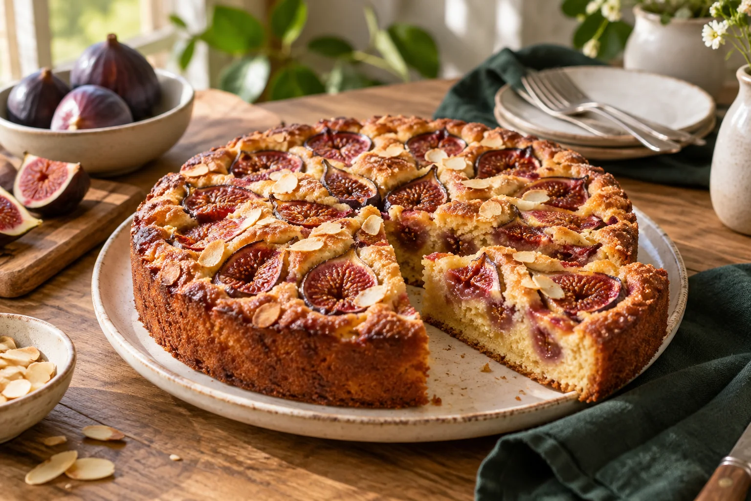 Gâteau aux figues : présentation du plat