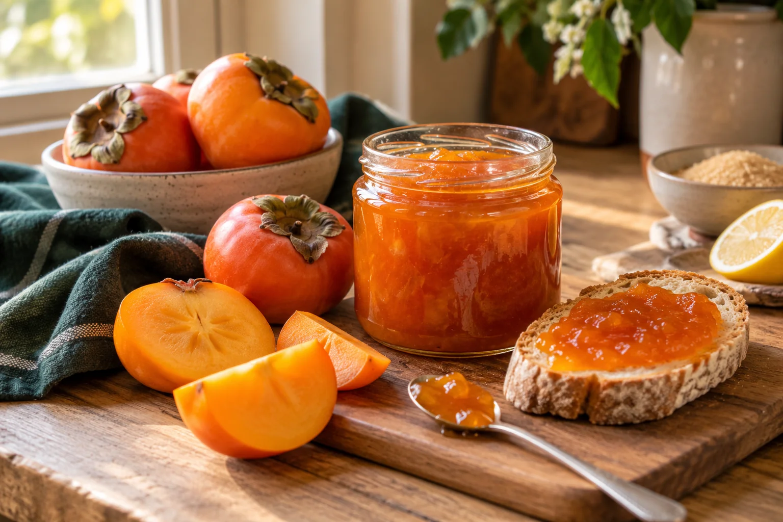 Confiture de kakis au réfrigérateur : présentation du plat