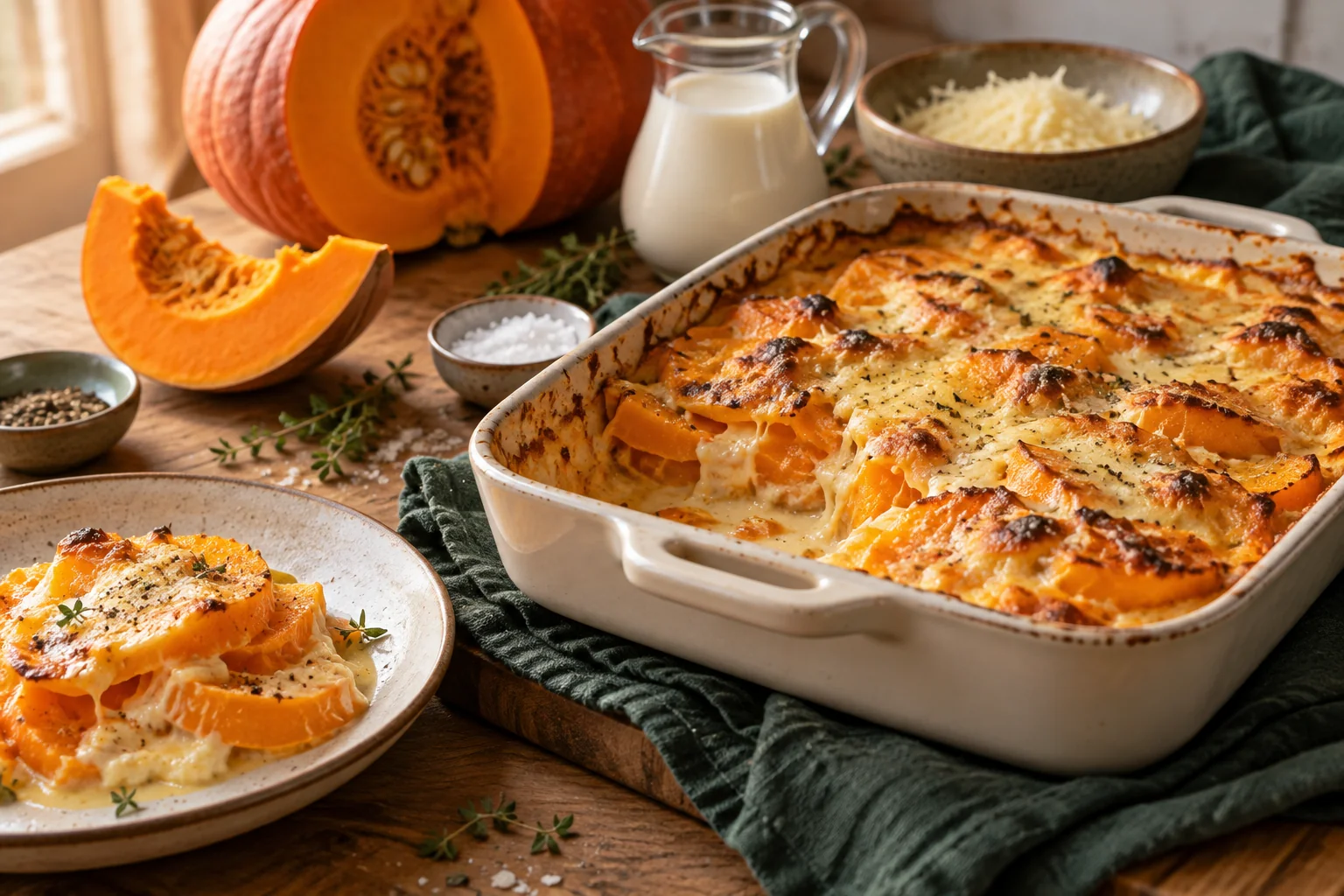 Gratin de potiron à cinq ingrédients : présentation du plat