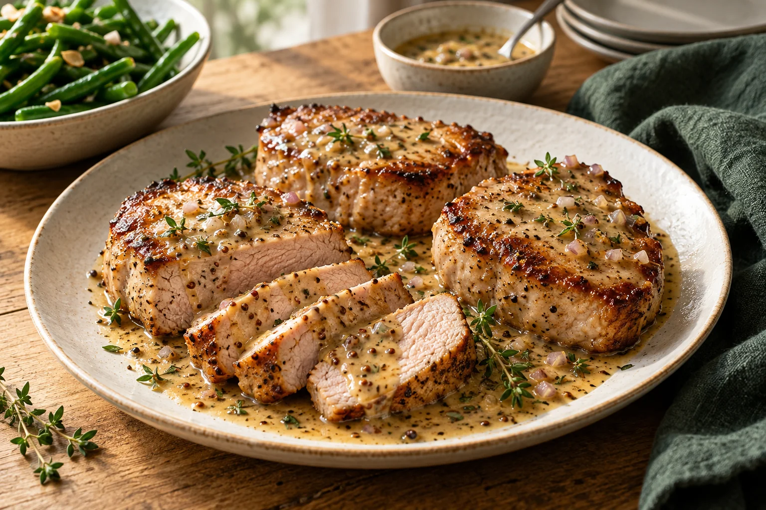 Longe de porc à la poêle : présentation du plat