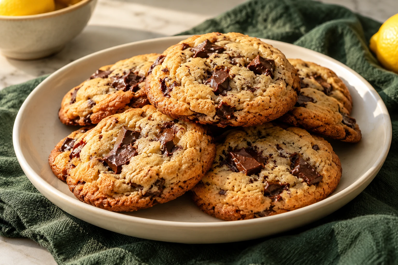 Cookies aux jaunes d’œufs : plat terminé