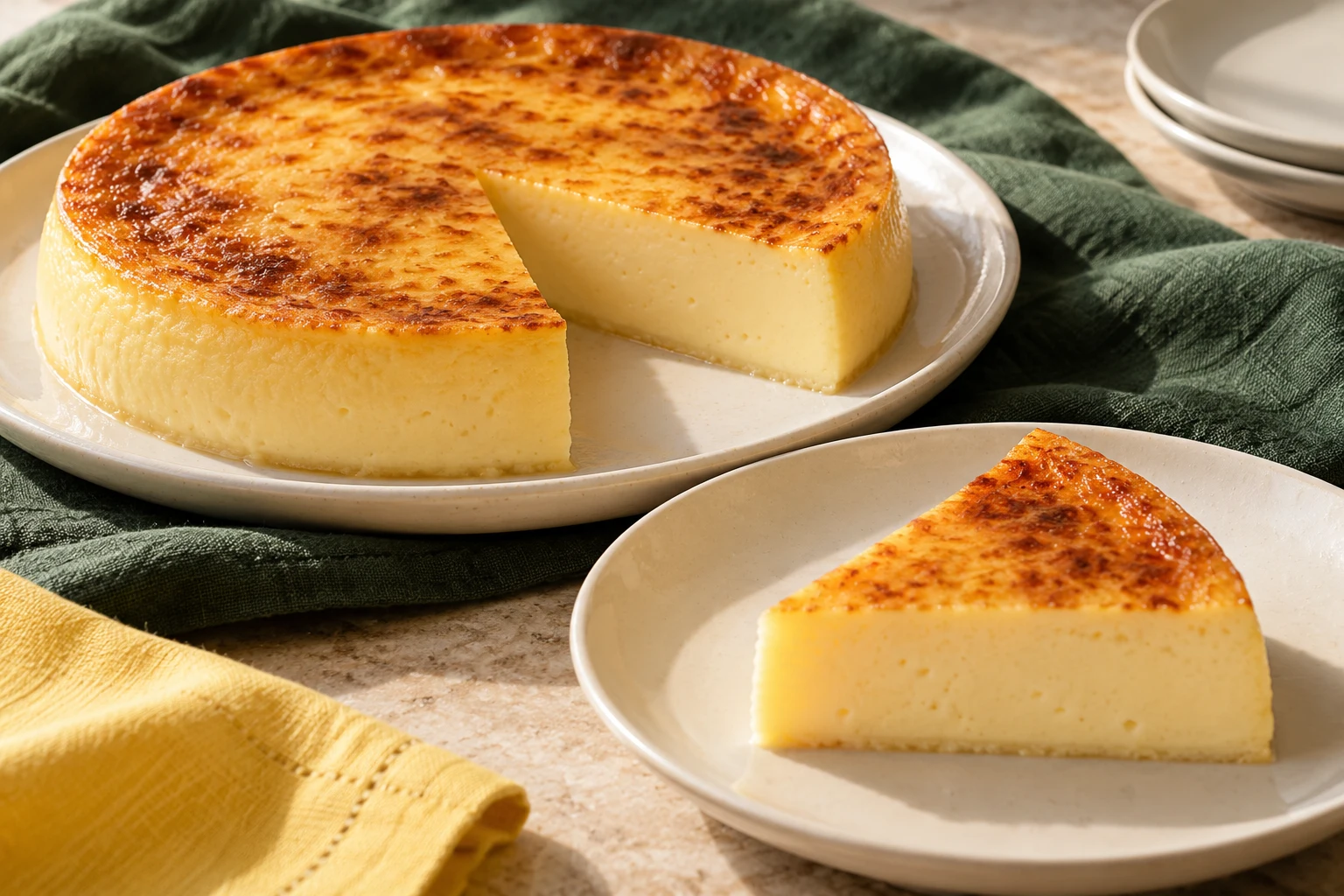 Flan à la Maïzena sans pâte : plat terminé