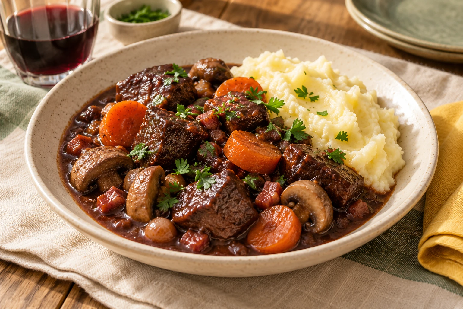 Bœuf bourguignon rapide au Companion : plat terminé