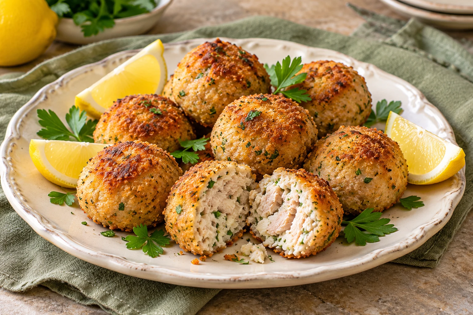 Boulettes de thon à la ricotta : plat terminé
