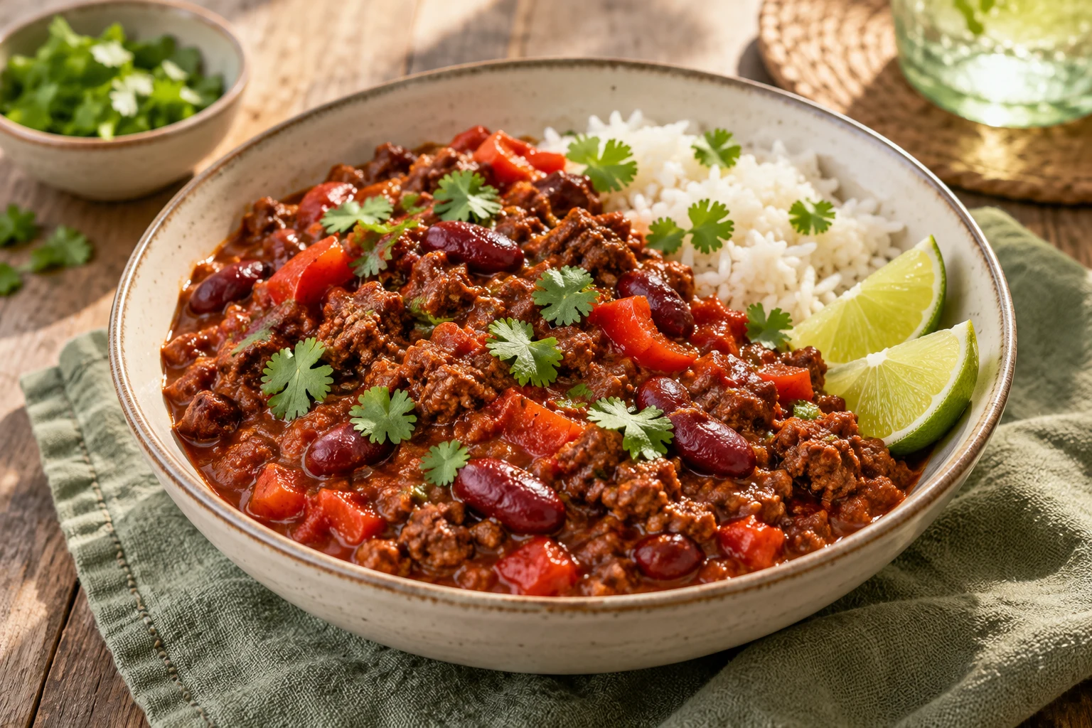 Chili con carne facile : plat terminé