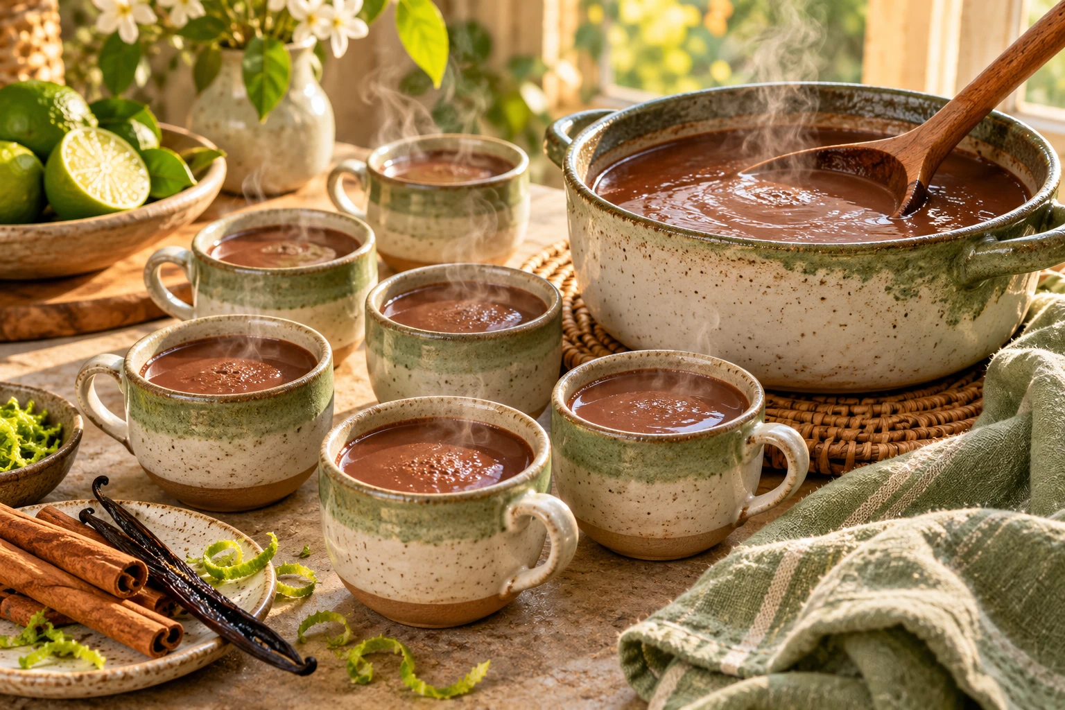 Chocolat chaud créole épicé : plat terminé