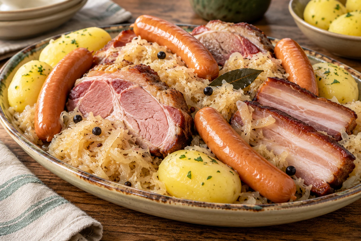Choucroute garnie alsacienne : plat terminé
