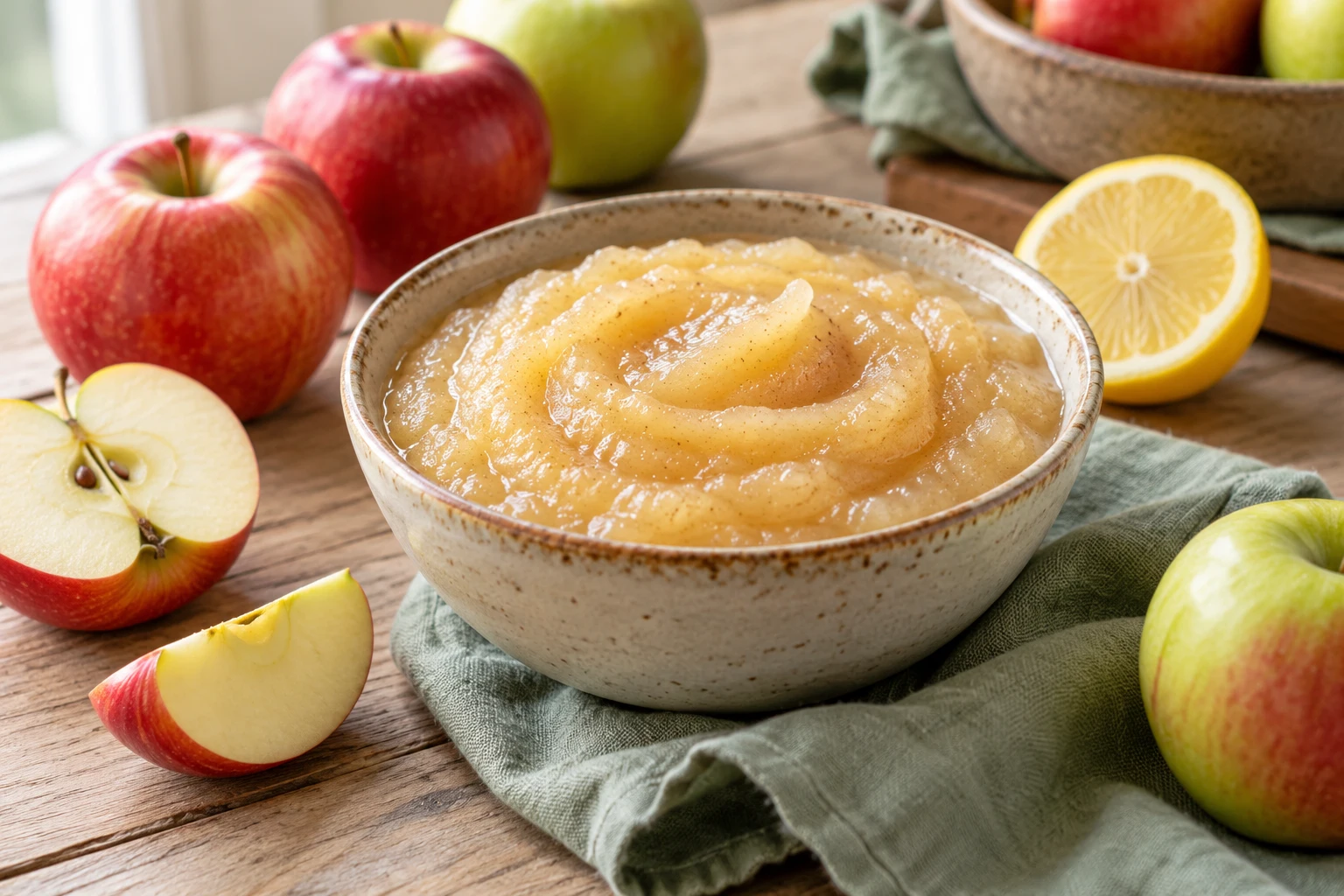 Compote de pommes sans sucre ajouté : plat terminé