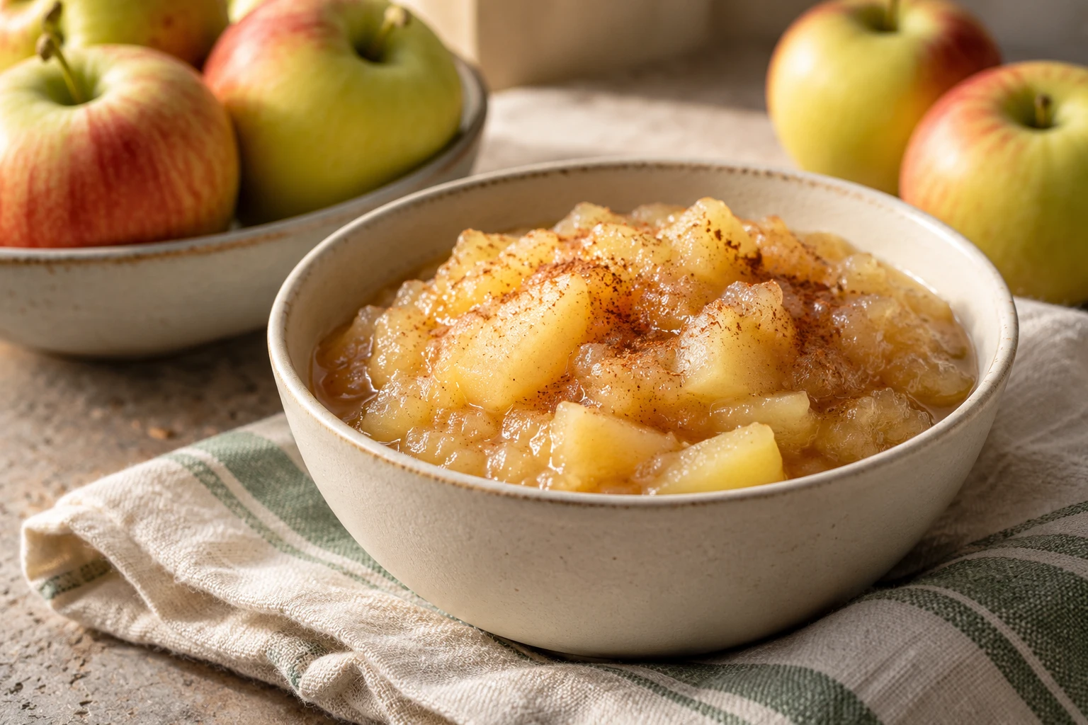 Compote de pommes maison : plat terminé