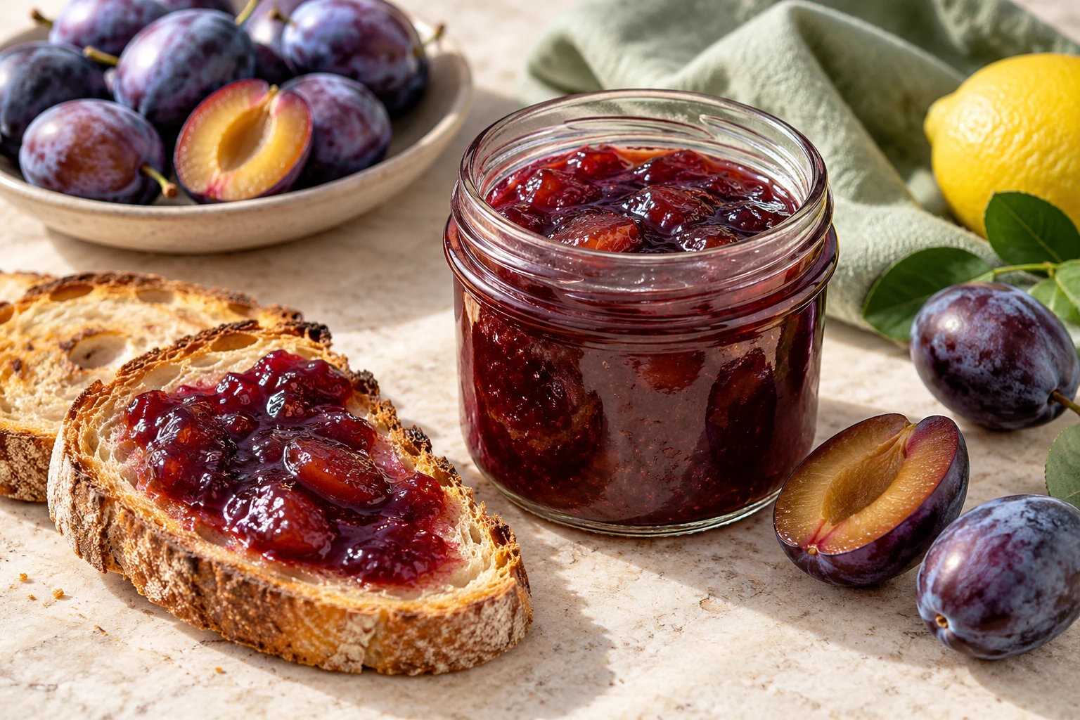 Confiture de quetsches maison : plat terminé