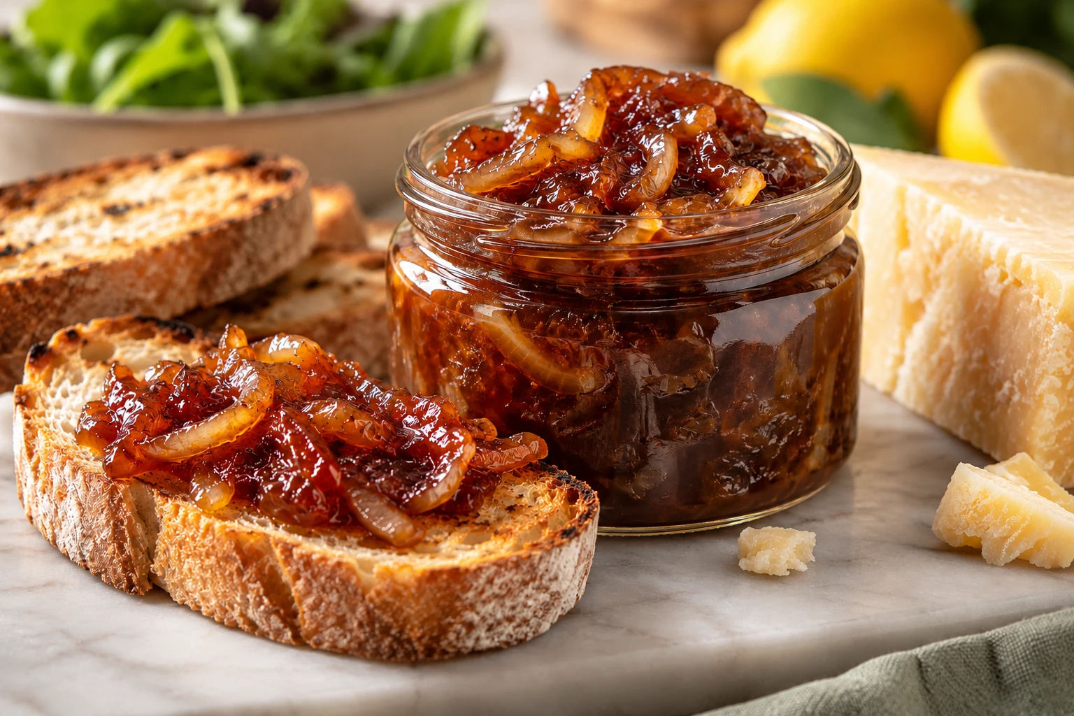 Confiture d’oignons au balsamique : plat terminé