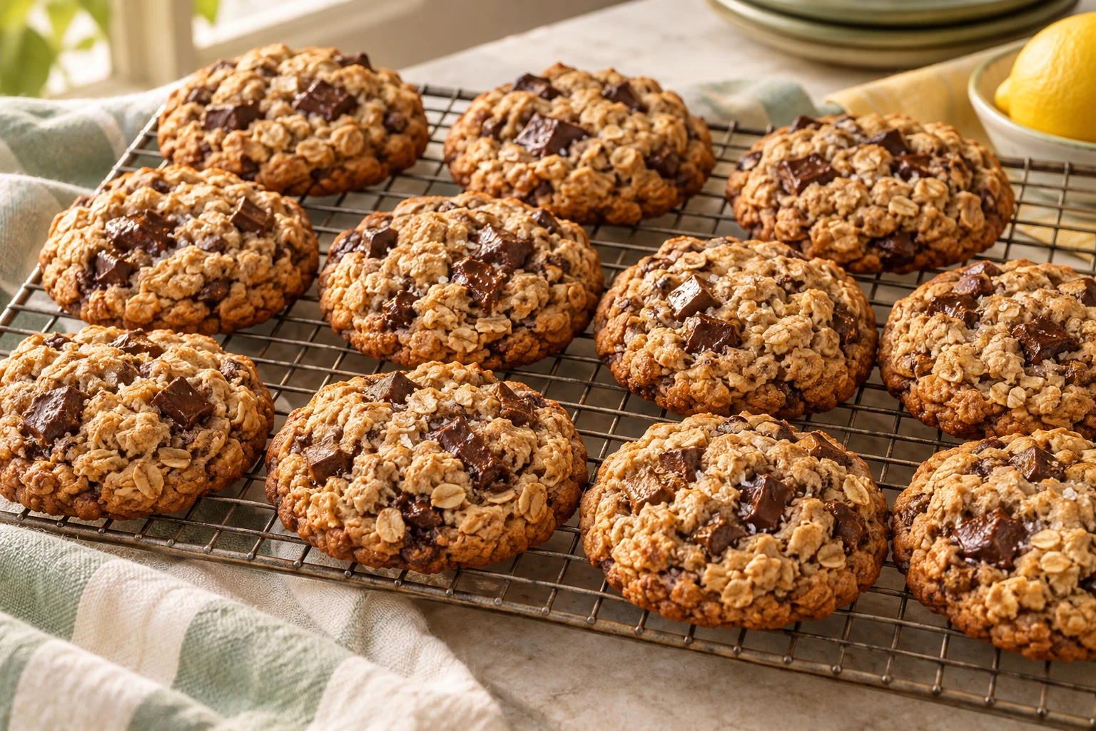 Cookies avoine et chocolat : plat terminé