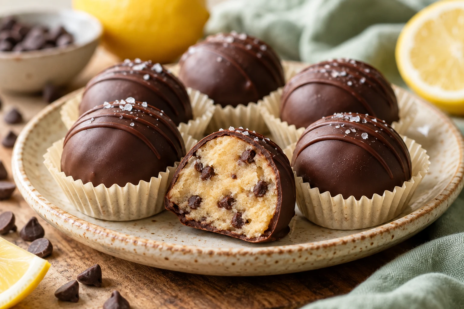 Bouchées de cookie dough : plat terminé