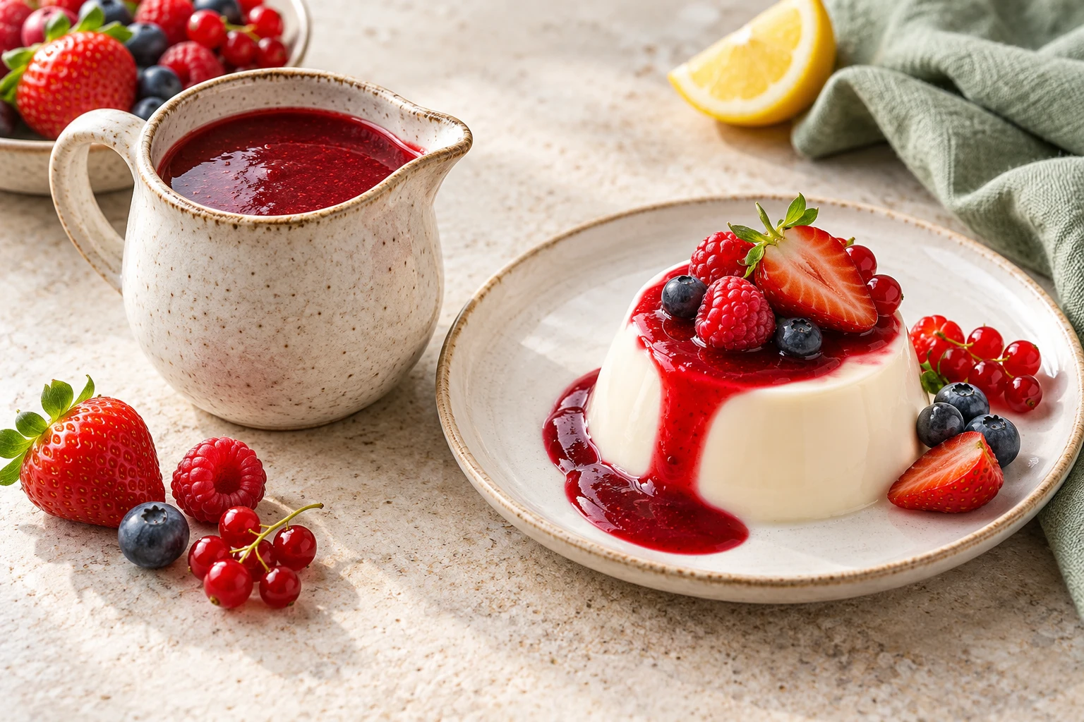 Coulis de fruits rouges maison : plat terminé