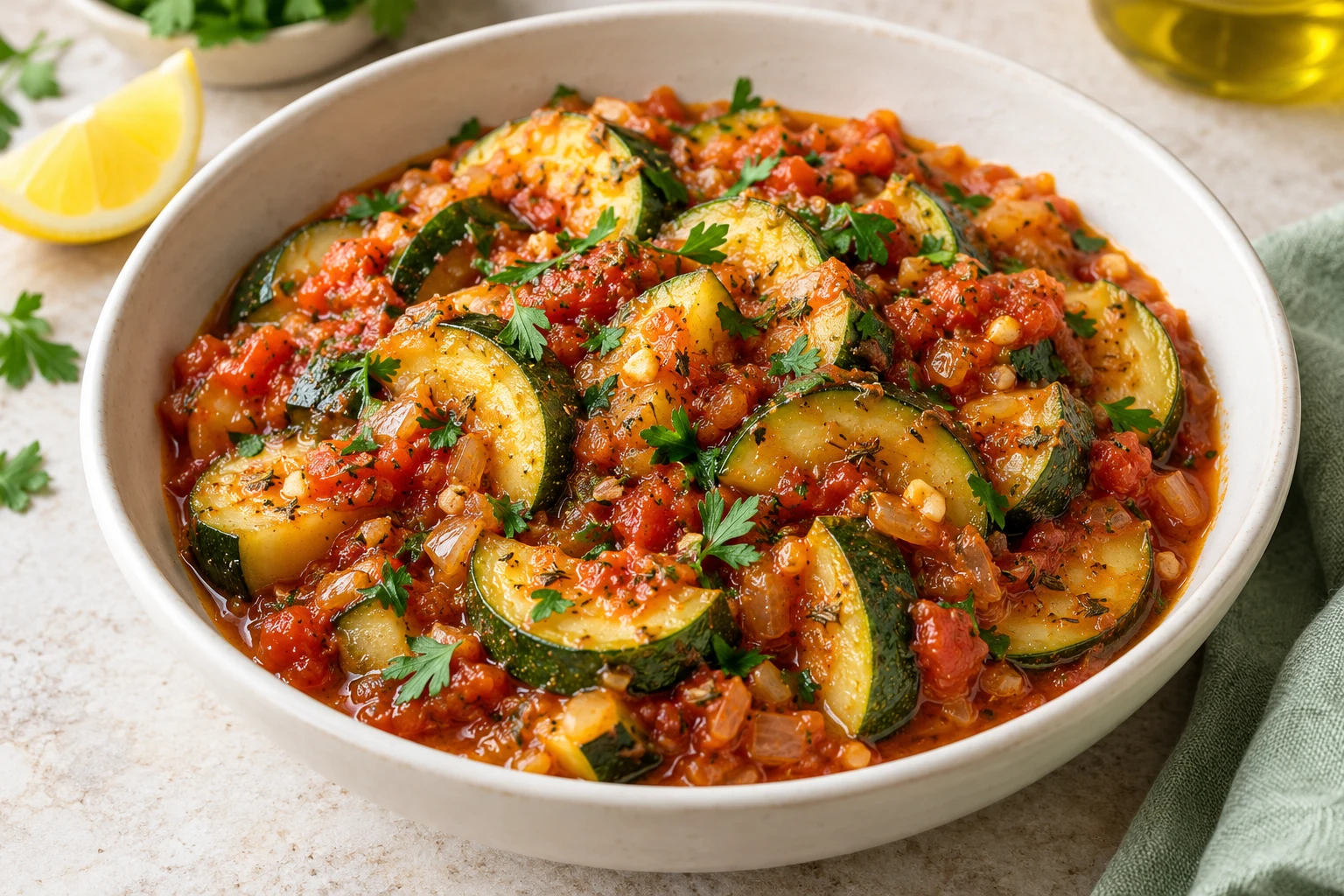 Courgettes fondantes au Cookeo : plat terminé