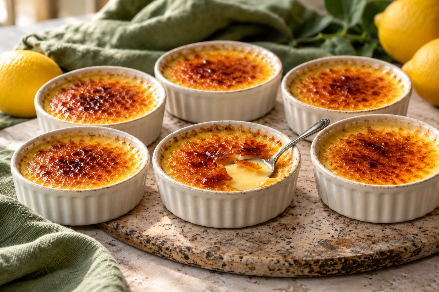 Crème brûlée à la vanille : plat terminé