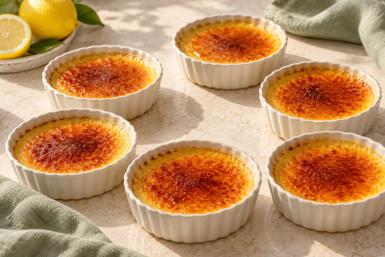 Crème brûlée à la vanille : plat terminé