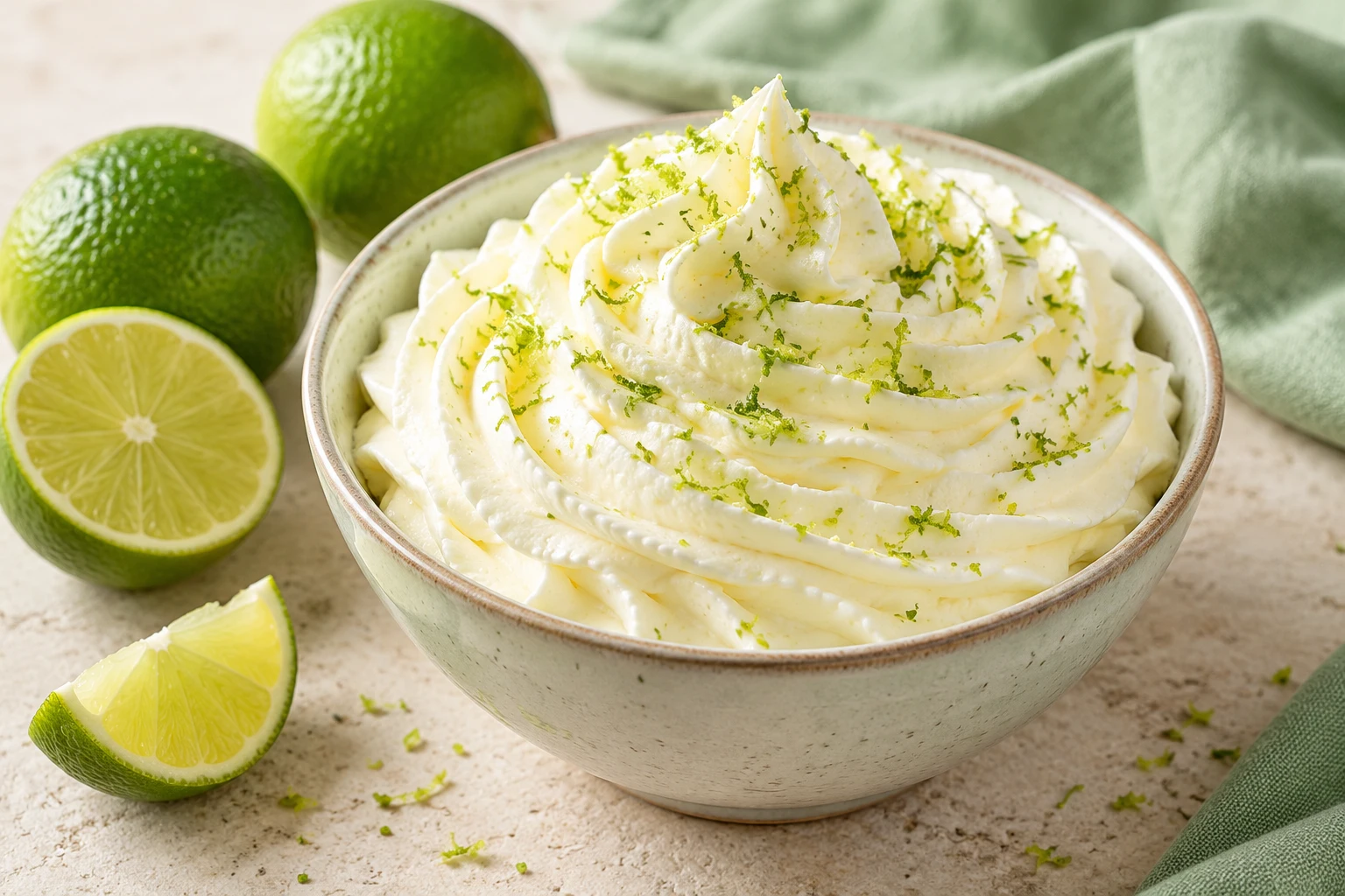 Chantilly au citron vert : plat terminé