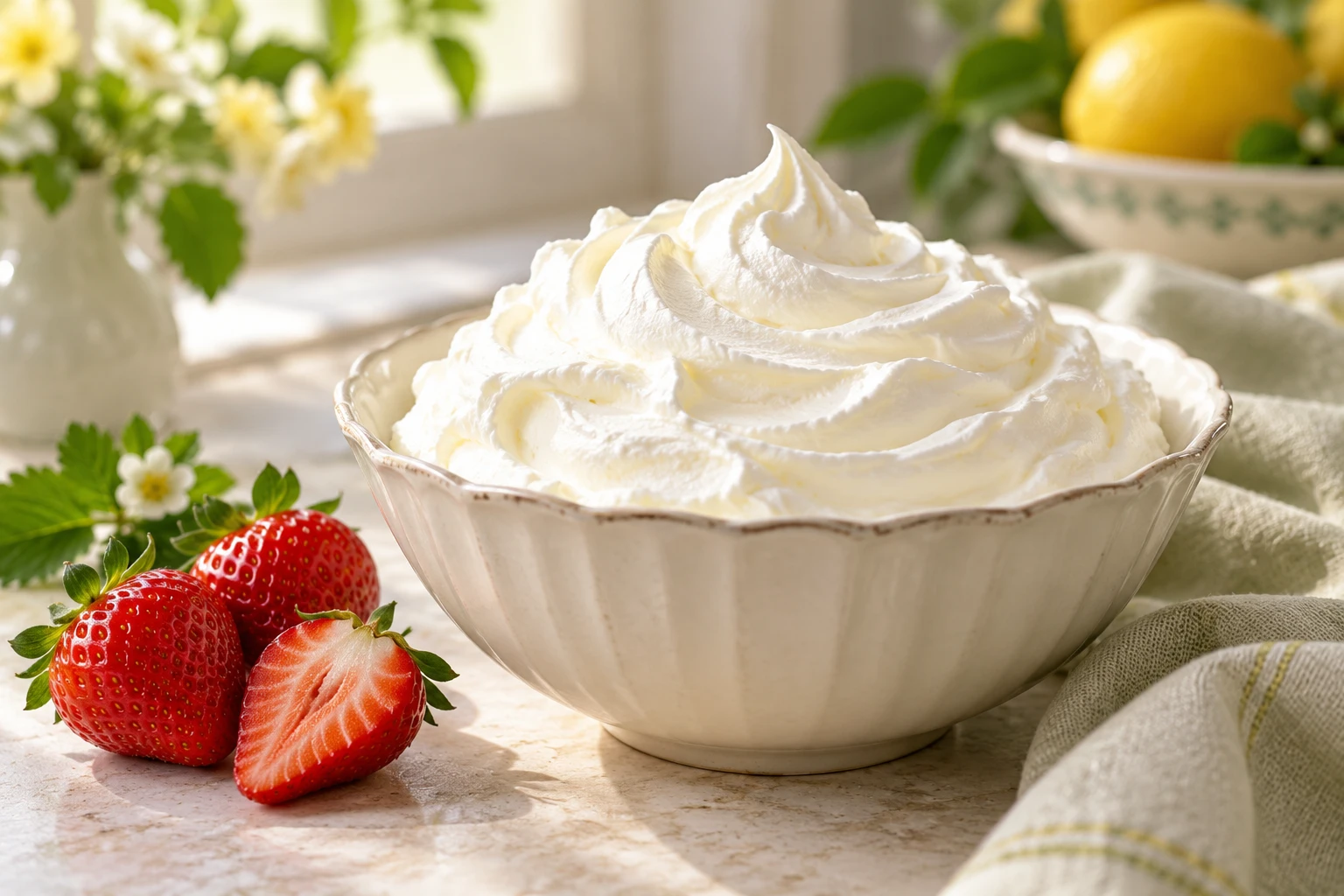 Crème chantilly maison : plat terminé