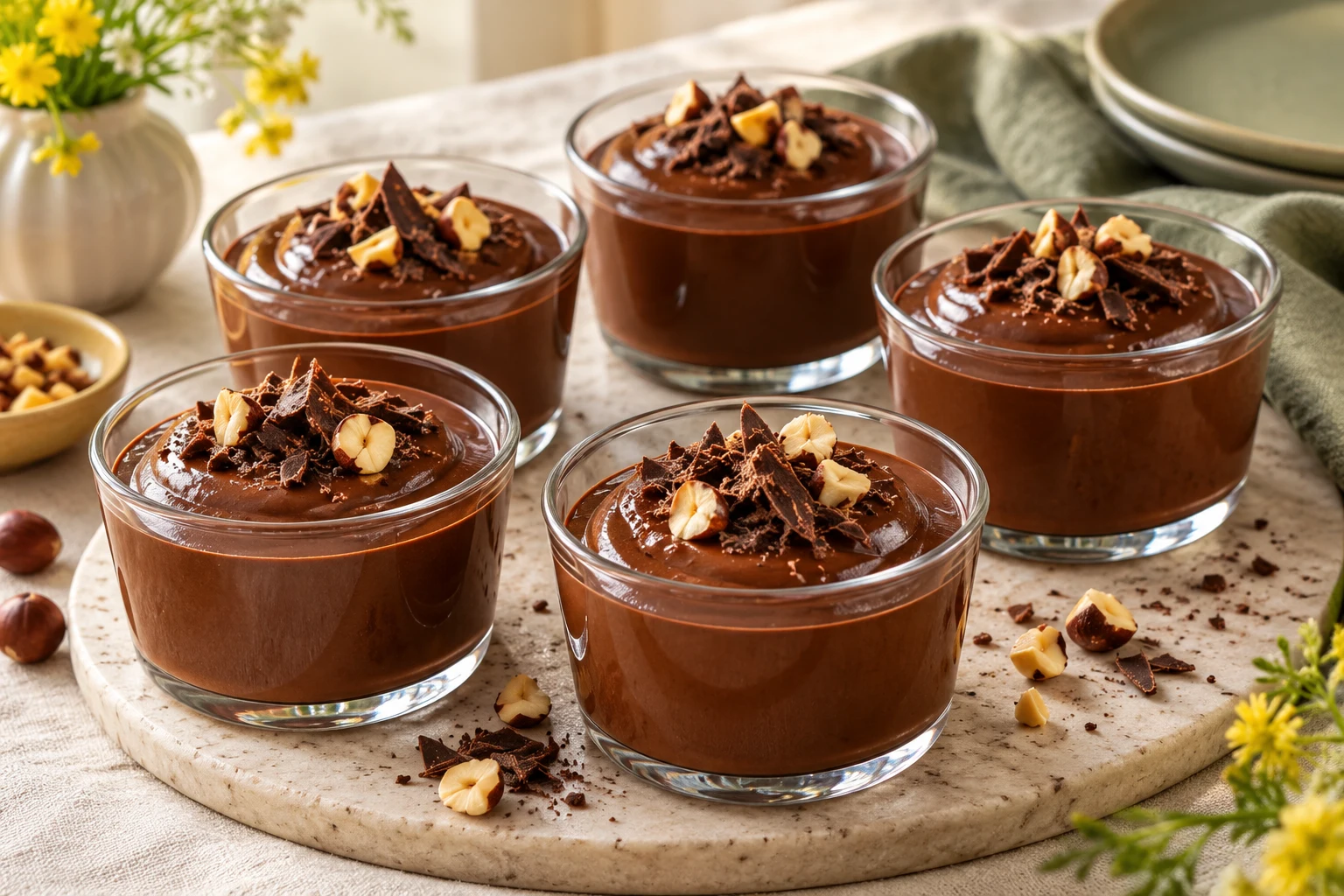 Crème dessert au chocolat : plat terminé