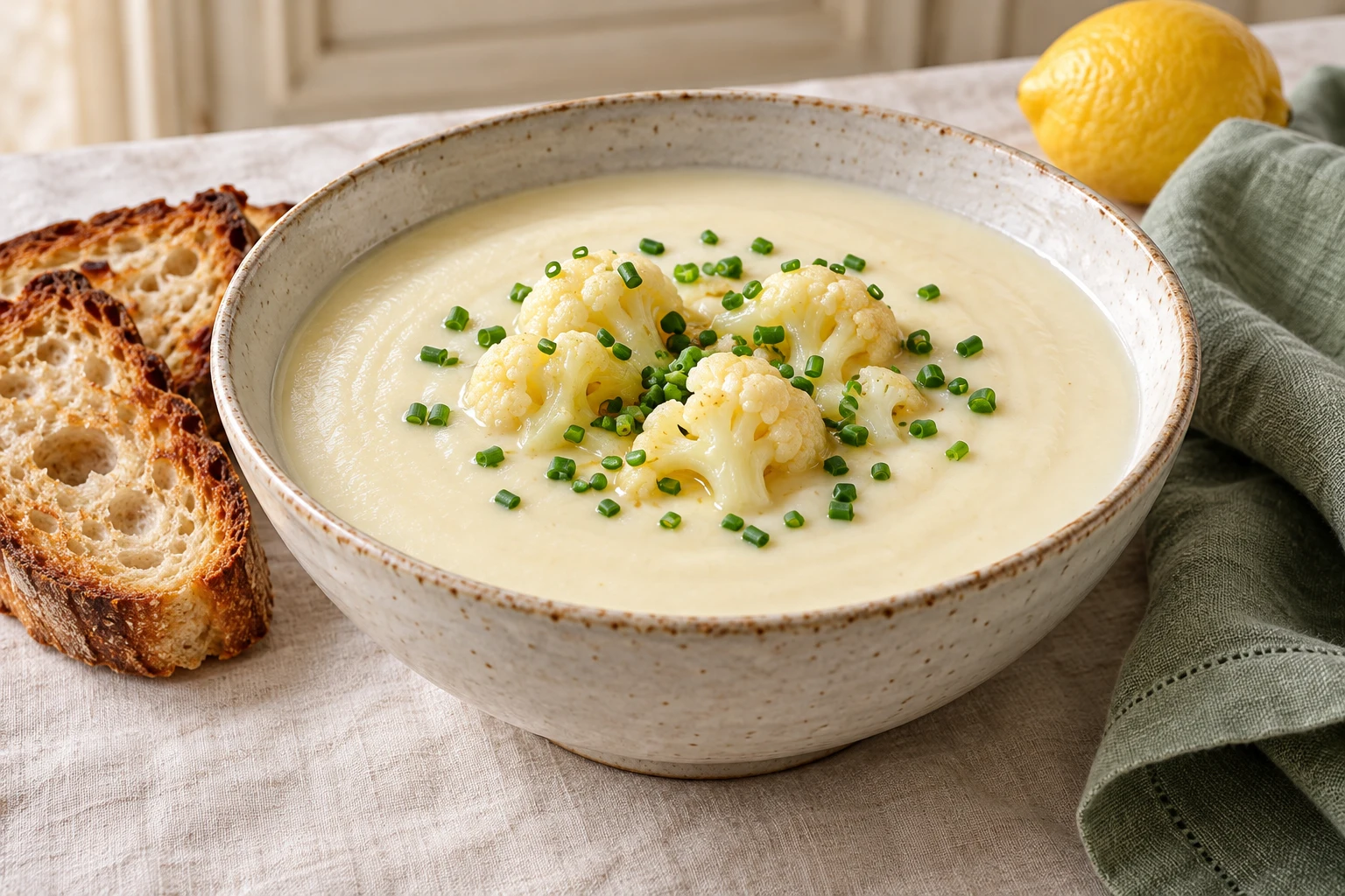 Crème Dubarry au chou-fleur : plat terminé