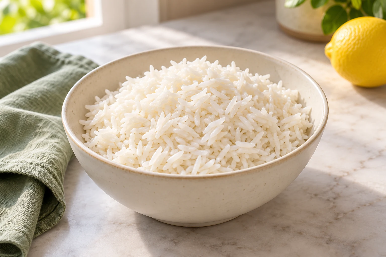 Riz au micro-ondes : plat terminé