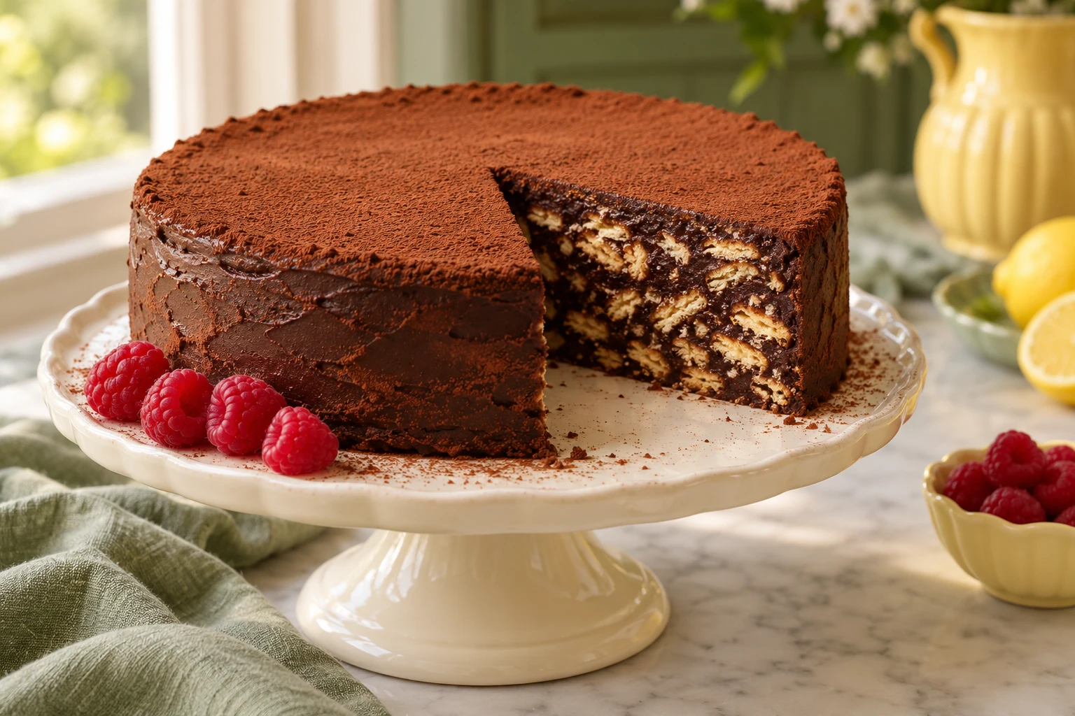 Moelleux au chocolat sans cuisson : plat terminé