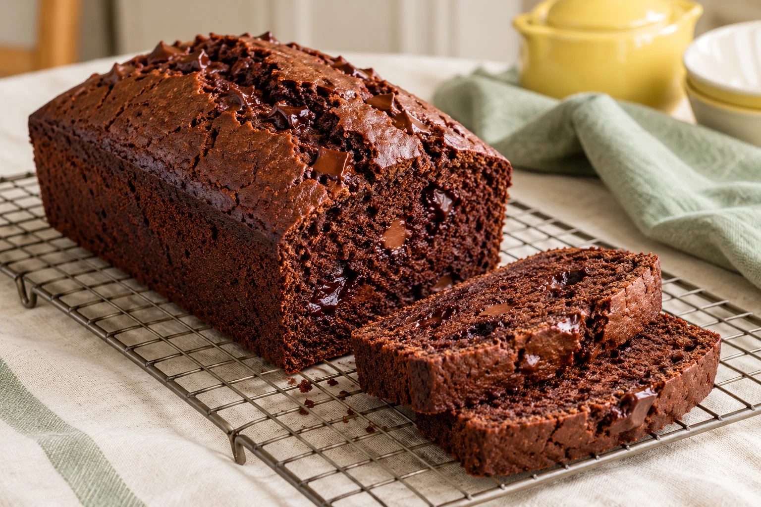 Cake au chocolat moelleux : plat terminé