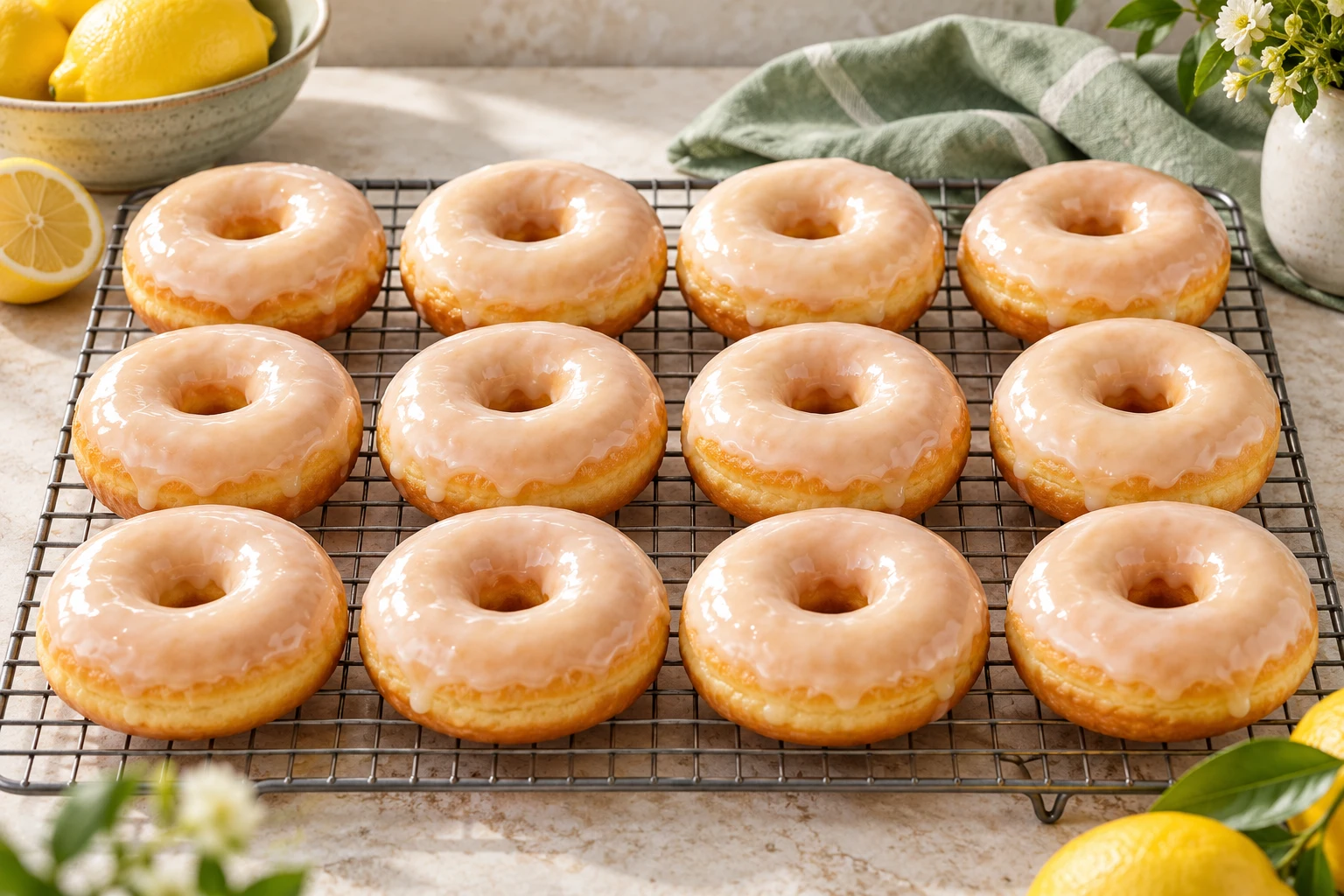 Donuts moelleux glacés : plat terminé