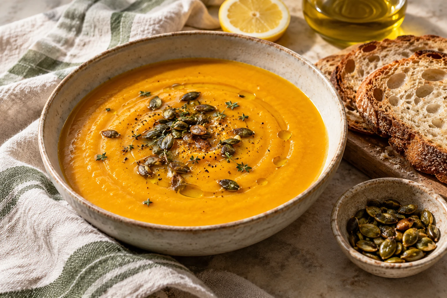 Velouté d’automne aux haricots blancs : plat terminé