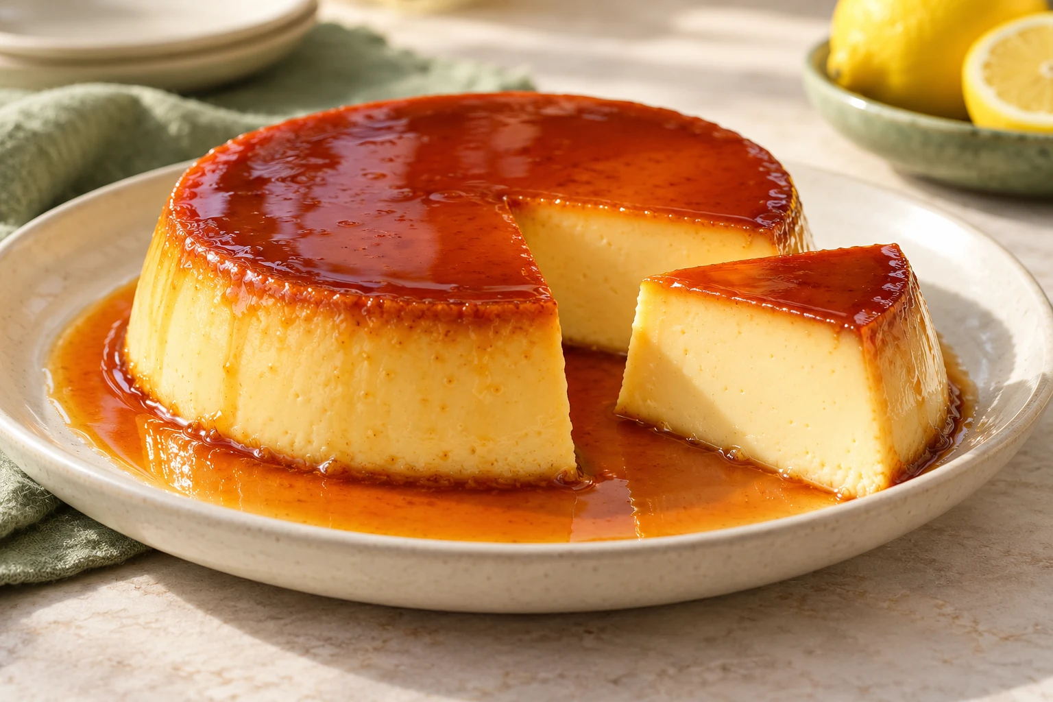 Flan aux œufs au Cookeo : plat terminé