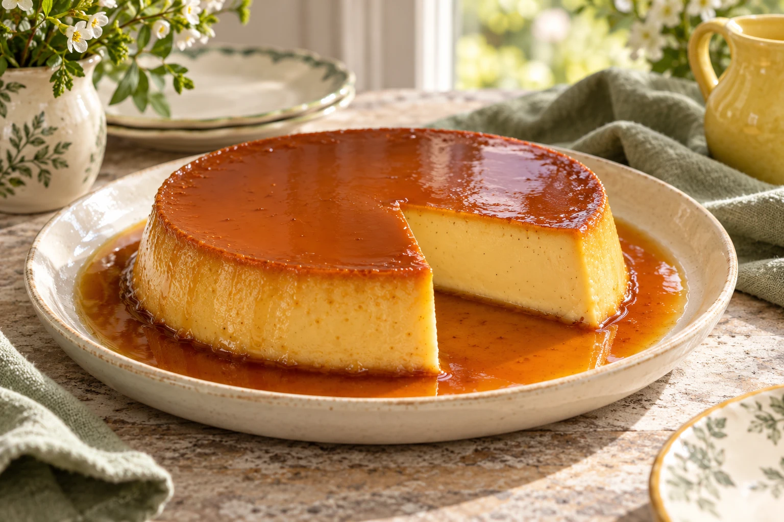 Flan de grand-mère à 3 ingrédients : plat terminé