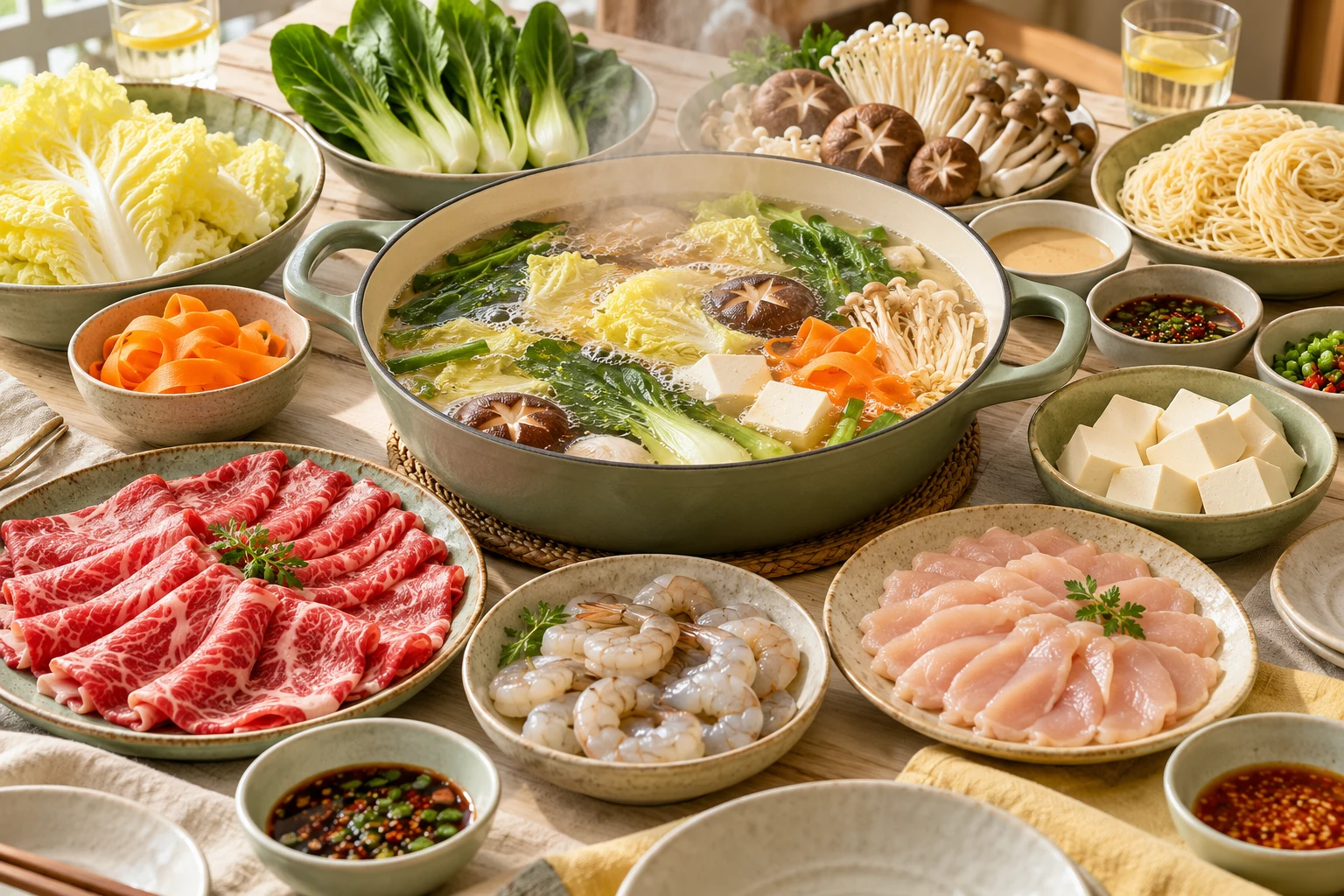 Fondue chinoise maison : plat terminé
